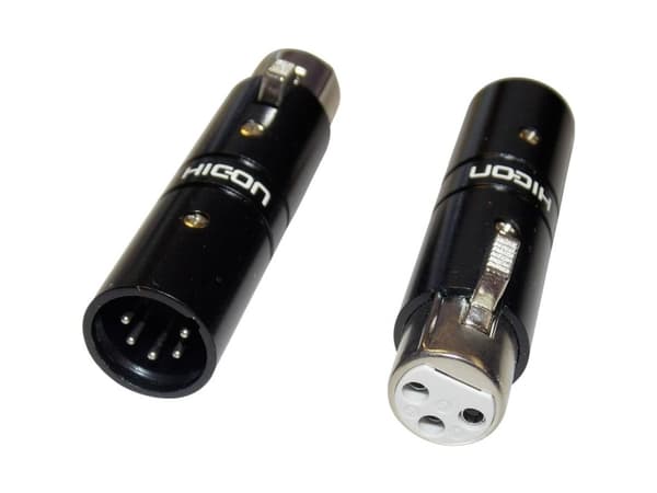 Hicon HI-X3X5-FM XLR-sovitin XLR-liitin - XLR-pistoke 1 kpl