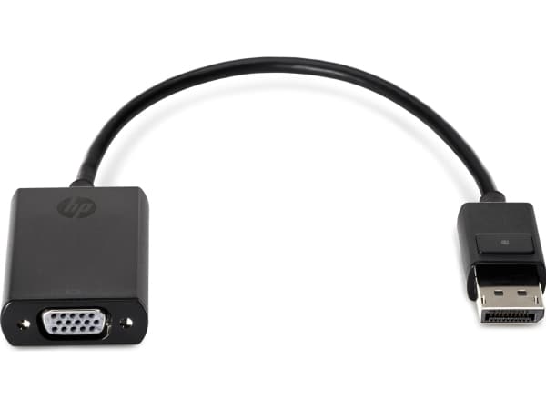 HP - VGA-adapter - DisplayPort (hane) till HD-15 (VGA) (hona) - 20 cm - för HP Z1 G9; Elite t655; Pro 260 G9, 400 G9, t550; ProOne 440 G9; Workstatio