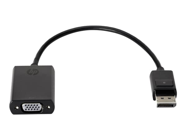 HP - VGA-adapter - DisplayPort (hane) till HD-15 (VGA) (hona) - 20 cm - för HP Z1 G9; Elite t655; Pro 260 G9, 400 G9, t550; ProOne 440 G9; Workstatio