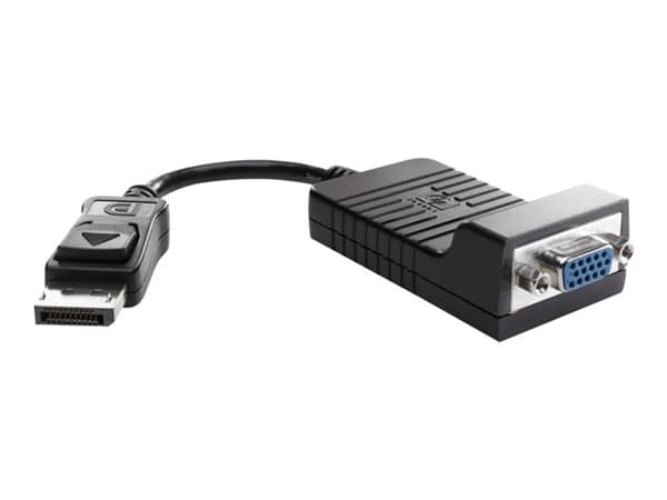 HP - VGA-adapter - DisplayPort (hane) till HD-15 (VGA) (hona) - 20 cm - för HP Z1 G9; Elite t655; Pro 260 G9, 400 G9, t550; ProOne 440 G9; Workstatio