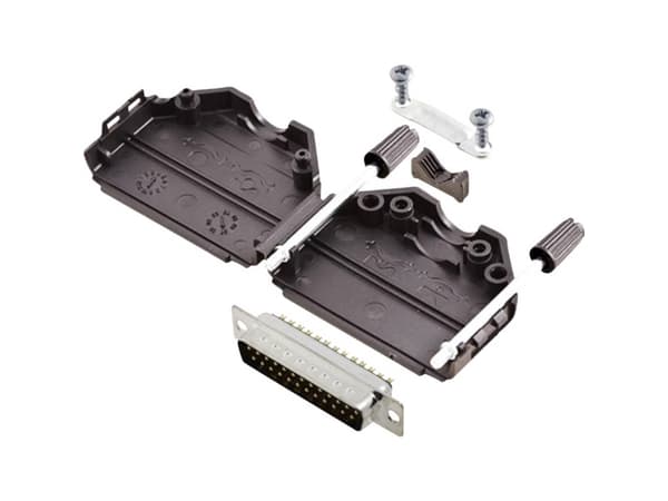 encitech DPPK25-BK-DBP-K 6355-0001-03 D-SUB stiftliste-sæt 180 ° Poltal: 25 Loddekop 1 Set