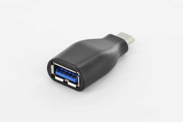 ASSMANN - USB-adapter - USB typ A (hona) till 24 pin USB-C (hane) - USB 3.0 - formpressad - svart