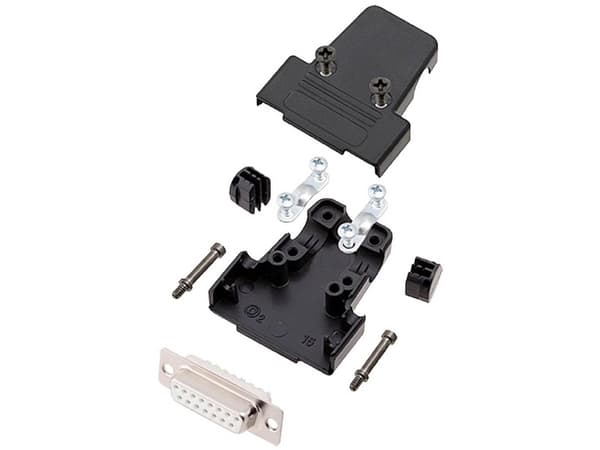encitech TRI-P-15-DBS-W-K 6355-8036-12 D-SUB bøsningsliste-sæt 180 ° Poltal: 15 Loddekop 1 stk