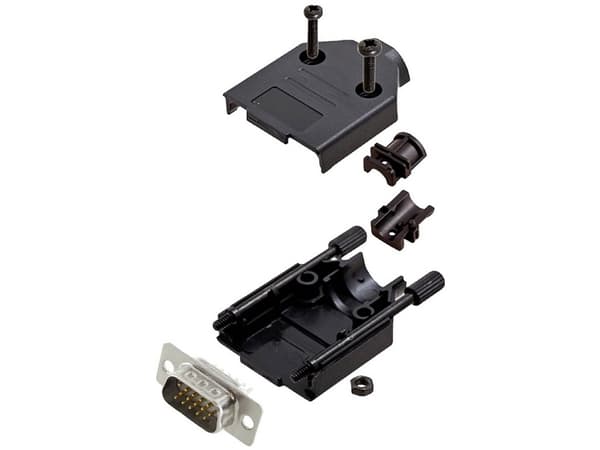 encitech DTPK-P-09-HDP15-W-K 6355-8053-01 D-SUB stiftliste-sæt 180 ° Poltal: 15 Loddekop 1 stk