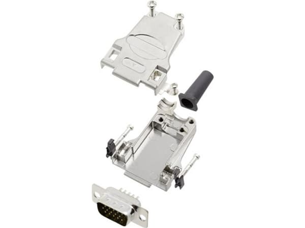 encitech DTZF09-HDP15-K 6355-0063-01 D-SUB stiftliste-sæt 180 ° Poltal: 15 Loddekop 1 Set