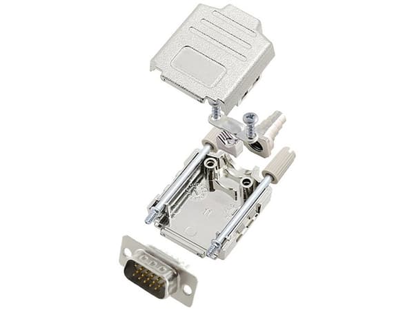 encitech DPPK09-M-HDP15-W-K 6355-8014-01 D-SUB stiftliste-sæt 180 ° Poltal: 15 Loddekop 1 stk