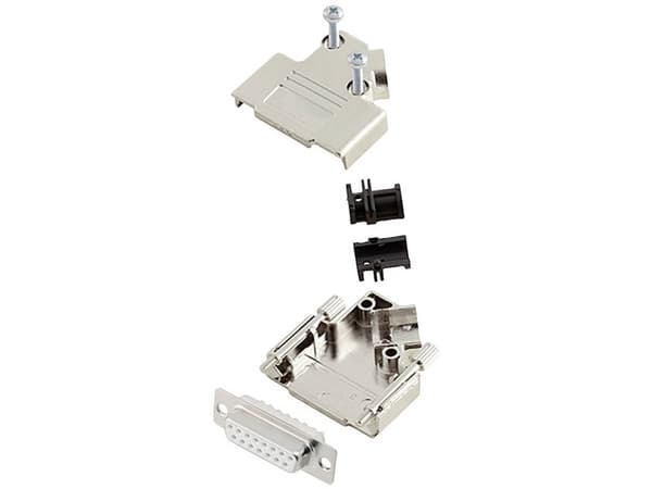 encitech D45PK-M-15-DBS-W-K 6355-8009-12 D-SUB-bussningsremsa 45° Polantal: 15 Lödhuvud 1 st