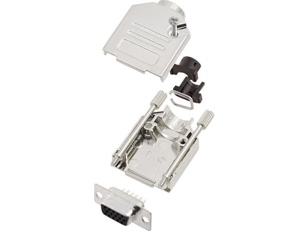 encitech DTCK09-HDS15-K 6355-0062-11 D-SUB bøsningsliste-sæt 180 ° Poltal: 15 Loddekop 1 Set