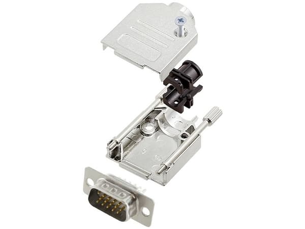 encitech DTZK09-HDP15-W-K 6355-8012-01 D-SUB stiftliste-sæt 180 ° Poltal: 15 Loddekop 1 stk