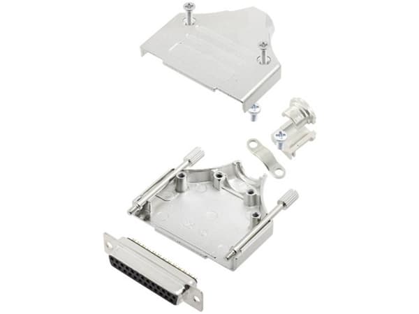 TRU COMPONENTS TCMHDM25DBSK 7708584 D-SUB-bussningstripsats 180° Polantal: 25 Lödhuvud 1 st