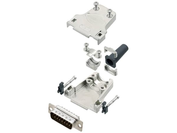 TRU COMPONENTS TCDTZF15DBPK 7709800 D-SUB stiftlistsats 180° Polantal: 15 Lödskål 1 st