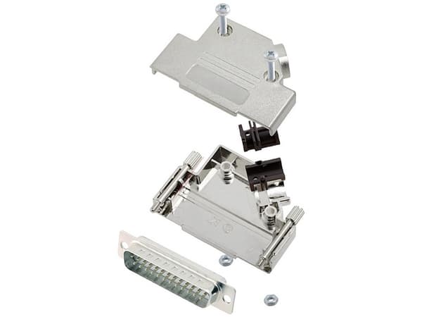 encitech D45PK-M-25-DBP-W-K 6355-8009-03 D-SUB stiftliste-sæt 45 ° Poltal: 25 Loddekop 1 stk
