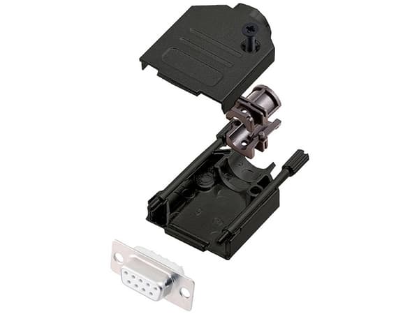 encitech DTZK09-BK-DBS-W-K 6355-8101-11 D-SUB-skärningssats 180° Antal poler: 9 Lödhuvud 1 st
