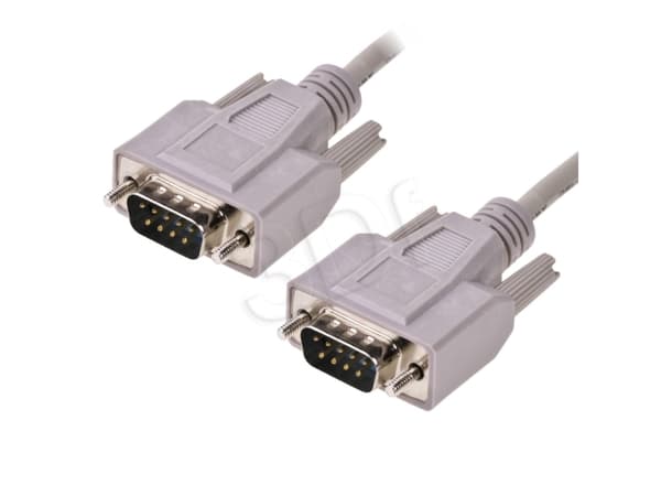 Akyga AK-CO-03 - Seriell kabel - RS-232 (hane) till RS-232 (hane) - 2 m - tumskruvar - vit