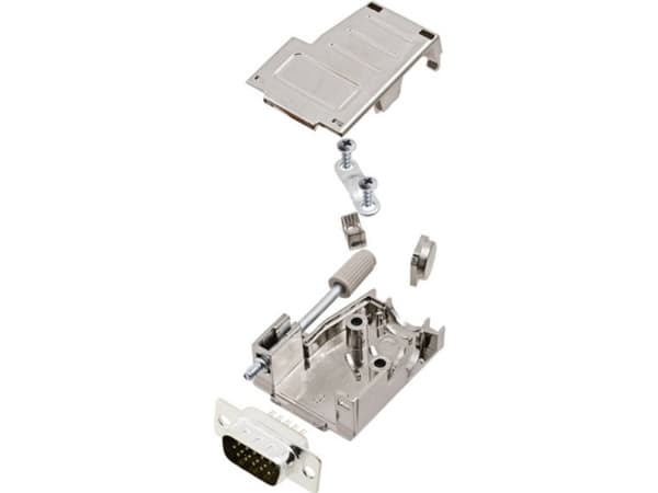 encitech DSSK09-M-HDP15-K 6355-0085-01 D-SUB stiftliste-sæt 45 °, 180 ° Poltal: 15 Loddekop 1 stk