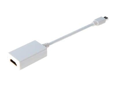 DIGITUS - Video adapter - Mini DisplayPort hann til HDMI hunn - 15 cm - dobbeltisolert - hvit