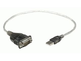 Manhattan 205146, Sort, Gjennomsiktig, 0,45 m, USB Type-A, D-Sub (DB-9), Hankjønn, Hankjønn