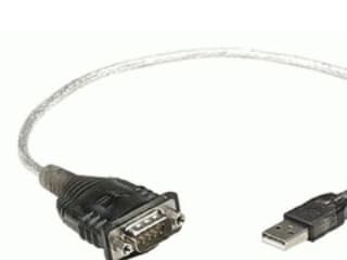 Manhattan 205146, Sort, Gjennomsiktig, 0,45 m, USB Type-A, D-Sub (DB-9), Hankjønn, Hankjønn