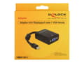 Miniatyrbilde 2 av 5: Delock Adapter mini Displayport > VGA 15 pin female - DisplayPort-adapter - Mini DisplayPort (hann) til HD-15 (VGA) (hunn) - 18 cm - svart