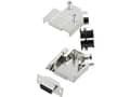 Miniatyrbild 2 av 2: TRU COMPONENTS TCD45ZK09DBSK 7709100 D-SUB-bussningssats 45° Antal poler: 9 Lödhuvud 1 st