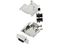Miniatyrbild 1 av 2: TRU COMPONENTS TCD45ZK09DBSK 7709100 D-SUB-bussningssats 45° Antal poler: 9 Lödhuvud 1 st