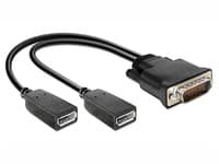 Delock - Displayadapter - 20-pins TDP-kontakt (hunn) til DMS-59 (hann) - 25 cm - tommelskruer