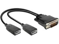 Delock - Displayadapter - 20-pins TDP-kontakt (hunn) til DMS-59 (hann) - 25 cm - tommelskruer