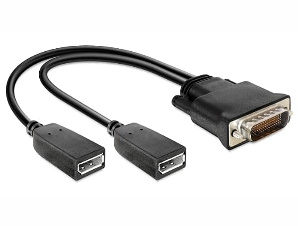 Delock - Displayadapter - 20-pins TDP-kontakt (hunn) til DMS-59 (hann) - 25 cm - tommelskruer