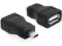 Delock USB adapter - USB-adapter - USB (hunn) til mini-USB Type B (hann) - USB 2.0 - svart