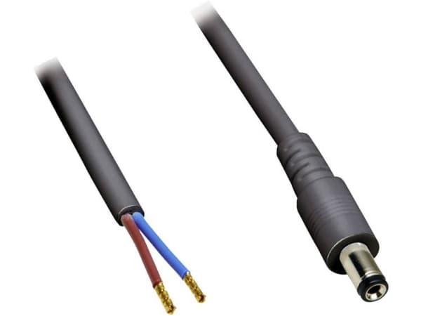 BKL Electronic Lavvoltstilslutningskabel Lavspændingsstik - åben ende 5.50 mm 2.10 mm 30.00 cm 1 stk