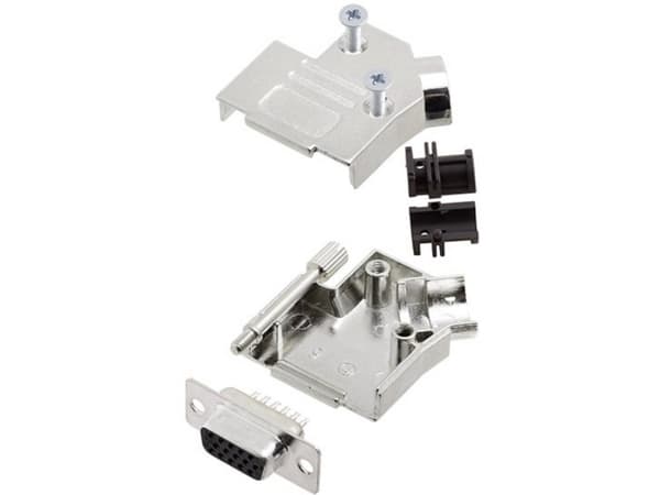 Amphenol Amphenol L17D45ZK15+L77HDA26S D-SUB-bussningssats 45° Antal poler: 26 Lödhuvud 1 st