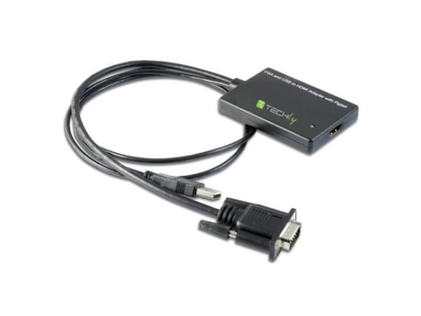Techly 301665, 0,3 m, VGA (D-Sub), HDMI, Hanstik, Rakt