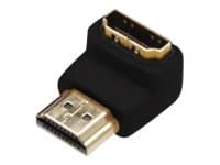 ASSMANN - HDMI-adapter - HDMI hona till HDMI hane - skärmad - svart - 90° kontakt