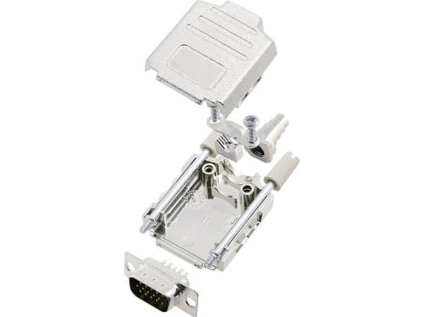 encitech DPPK09-M-HDP15-K 6355-0014-01 D-SUB stiftliste-sæt 180 ° Poltal: 15 Loddekop 1 Set