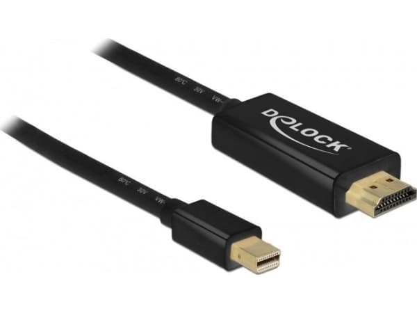 Delock - Adapterkabel - Mini DisplayPort hann til HDMI hann - 3 m - svart