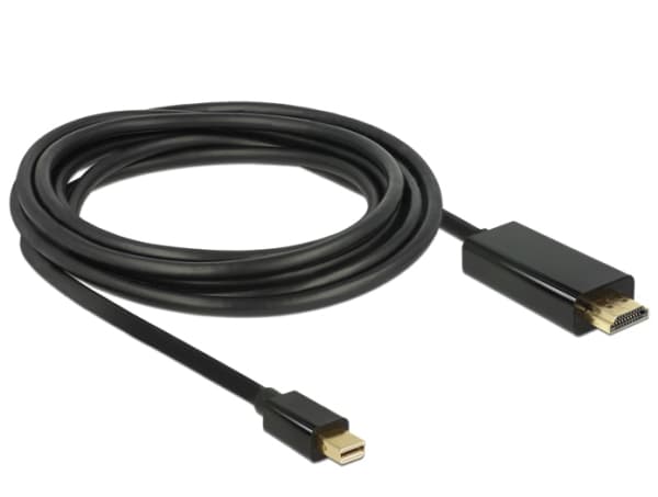 Delock - Adapterkabel - Mini DisplayPort hann til HDMI hann - 3 m - svart