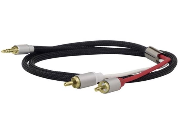 Dynavox 207385 207385 Phono Audio Adapter [1x Jackstik 3,5 mm - 2x Cinch-stik] Sort