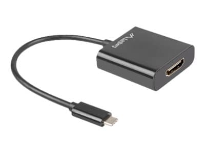 Lanberg - Adapter för video / ljud - 24 pin USB-C hane till HDMI hona - 15 cm - svart