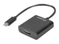 Miniatyrbild 1 av 5: Lanberg - Adapter för video / ljud - 24 pin USB-C hane till HDMI hona - 15 cm - svart