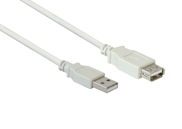 Good Connections - USB Verlängerungskabel - USB 2.0 Typ A (W) -> USB 2.0 Typ A (M) - 1.8 m - Grau (2511-OF2)