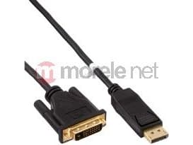 InLine 17112, 2 m, DVI-D, DisplayPort, Hanstik, Hanstik, Sort