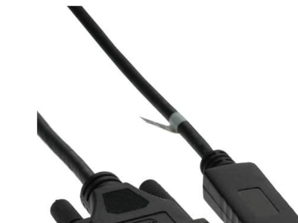 InLine 17112, 2 m, DVI-D, DisplayPort, Hanstik, Hanstik, Sort