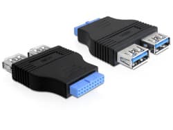 Delock USB 3.0 Pin Header - USB-adapter - USB typ A (hona) till 19-stifts USB 3.0-kontakt (hona) - USB 3.0