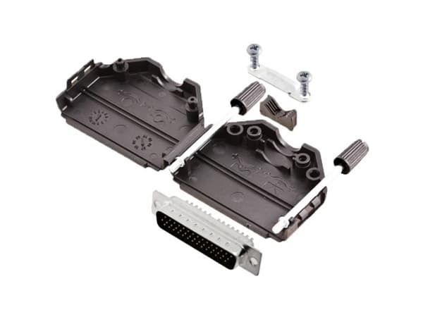 TRU COMPONENTS TCDPPK25BKHDP44K 7709000 D-SUB tappiliuska 180° Nastojen määrä: 44 Juotoskuppi 1 kpl