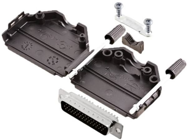 TRU COMPONENTS TCDPPK25BKHDP44K 7709000 D-SUB stiftliste-sæt 180 ° Poltal: 44 Loddekop 1 stk