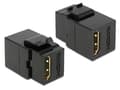 Miniatyrbilde 2 av 5: Delock Keystone module - Trapes-jakk - HDMI - svart