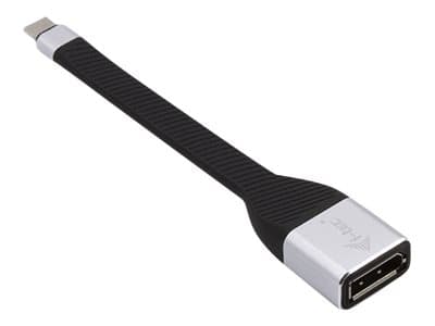 i-Tec USB-C Flat DP Adapter 4K/60 Hz - Adapterkabel - 24 pin USB-C (hane) till DisplayPort (hane) - Thunderbolt 3 - 11.5 m - stöd för 4K - svart