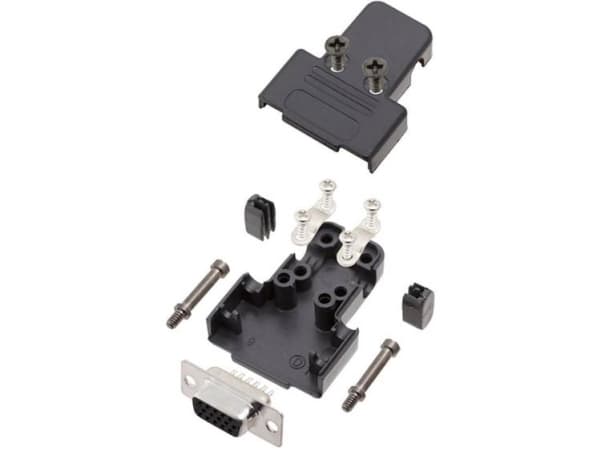 encitech TRI-P-09-HDS15-K 6355-0068-11 D-SUB-kabinet Poltal: 15 Plastic, metalliseret Sort 1 stk