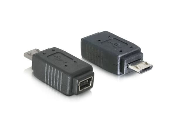 DeLOCK - USB-adapter - Micro-USB typ B (han) till mini-USB typ B (hun)