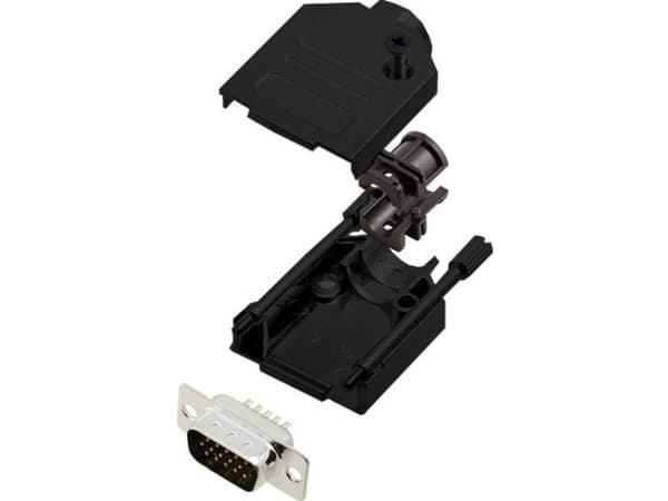 encitech DTZK09-BK-HDP15-K 6355-0102-01 D-SUB stiftliste-sæt 180 ° Poltal: 15 Loddekop 1 stk
